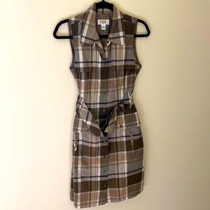 Talbots Plaid Belted Dress